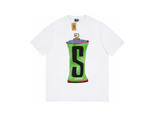特別価格アイテム ステューシーtシャツ値段スーパーコピー 純綿 トップス 半袖 プリント シンプル 高品質 ホワイト