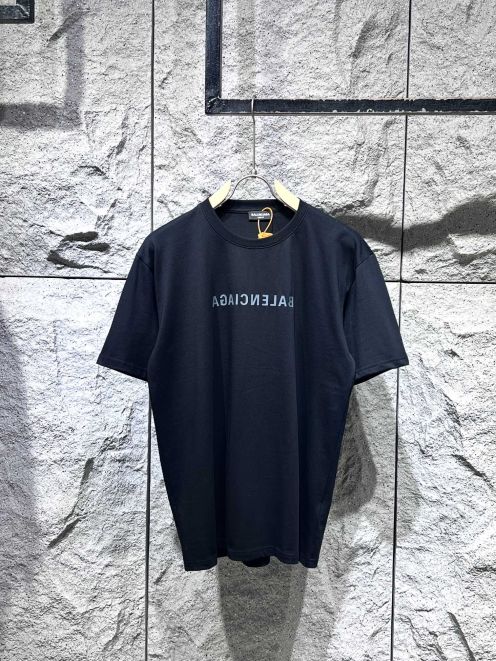 バレンシアガ トップス レディース偽物 simple 爆買いできる品質保証 Tシャツ 純綿 柔らかい ブラック