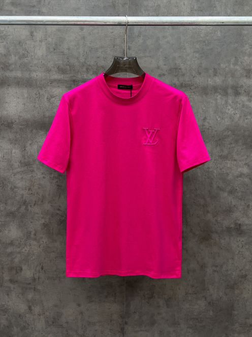メルカリ ルイヴィトンtシャツコピー 新着アイテムが入荷しました！半袖 夏服 トップス 純綿 刺繍 ローズレッド