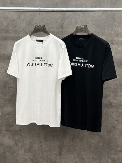 期間限定品 ルイヴィトン tシャツ モノグラム偽物 プリント 短袖 夏服 トップス 純綿  柔らかい 人気品 2色可選 