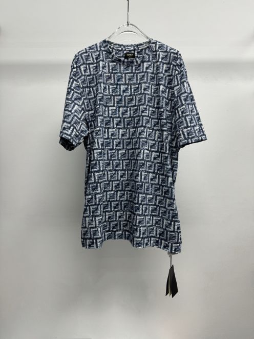 オンライン限定 fendi t シャツコピー トップス 純綿 プリント 花柄 柔らかい 半袖 シンプル 夏服 ブラック