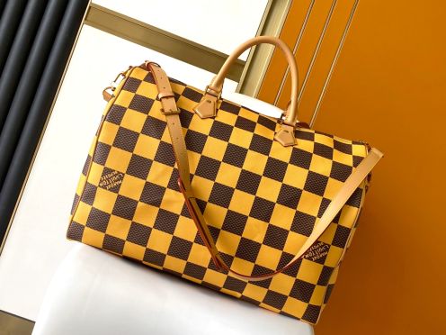 ブランドバッグルイヴィトンスーパーコピー レザー 持ちバッグ 出張 旅行 N40578 格子模様 イエロー