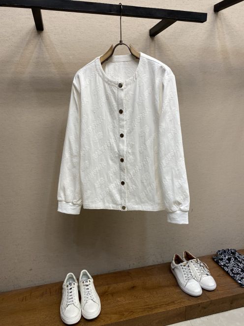 バレンシアガ ジャケット サイズ感コピー 秋服 純綿 トップス アウター 暖かい 刺繍 軽量 ホワイト