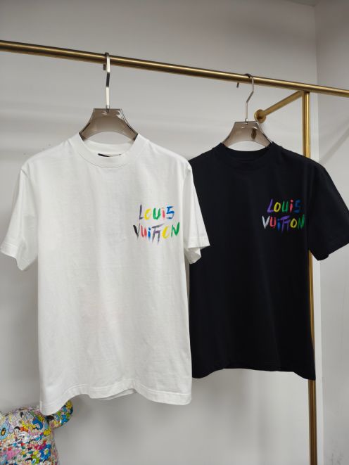 夏服 柔軟 ルイヴィトンtシャツヤフオクスーパーコピー 半袖 トップス 純綿 プリント シンプル ホワイト