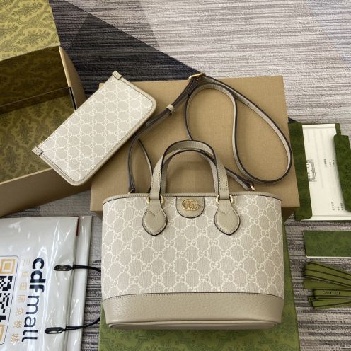 一番安い gucci トート バッグ偽物 ハンドバッグ 本革 レザー 811716 花柄 上質 ホワイト
