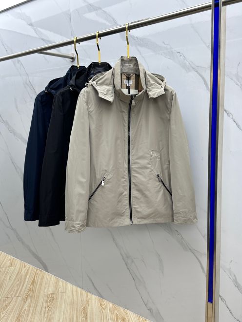 超激得の新品 burberry ジャケットコピー アウター トップス フード付き メンズ カジュアル 柔軟 グレイ