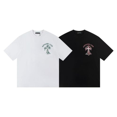 クロムハーツ 衣類偽物 ゆったり 柔軟tシャツ 短袖 プリント トップス 100％綿 シンプル 多色可選
