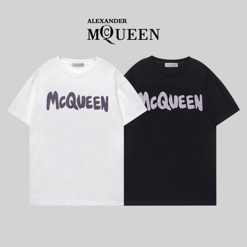 人気流行品 tシャツ アレキサンダーワンコピー 純綿 トップス 短袖 プリント コットン 2色可選
