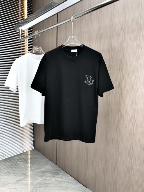 ディオールtシャツメンズスーパーコピー トップス 純綿 柔らかい ゆったり ブラック