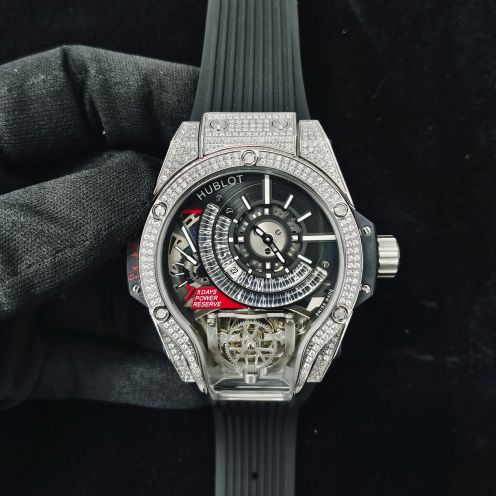 個性的なhublot 時計 メンズ偽物 ウォッチ 防水 腕時計 ビジネス 紳士 夜光 MP-09 ブラック