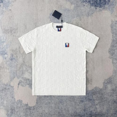 2025年の定番人気ルイヴィトンtシャツレディース偽物 シンプル 綿 半袖 トップス ゆったり ホワイト