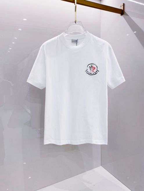 モンクレールtシャツ メンズコピー トップス 純綿 プリント 半袖 柔らかい ホワイト