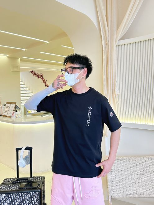 モンクレールキッズtシャツスーパーコピー シンプル トップス 純綿 プリント 半袖 ブラック