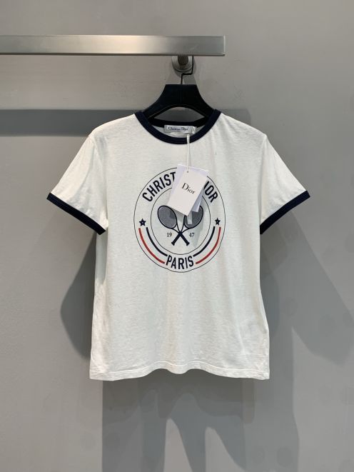 ディオールキッズ tシャツスーパーコピー 純綿 トップス 短袖 柔らかい プリント ホワイト