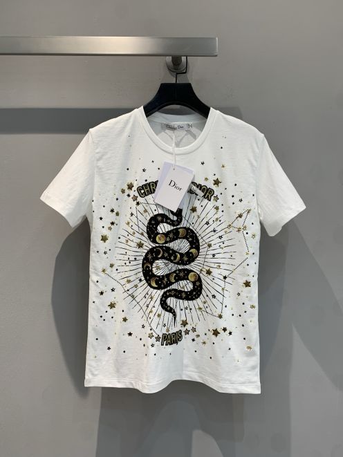 ディオール アトリエ tシャツコピー ゆったり 純綿 トップス 短袖 柔らかい ホワイト
