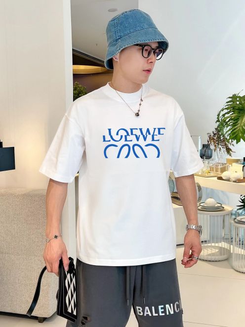 レディース ロエベ tシャツスーパーコピー 人気  純綿 トップス 短袖 ロゴプリント ホワイト