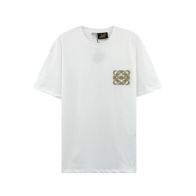 ロエベtシャツ ハウル偽物 ロゴ刺繍 ファッション  純綿 トップス 短袖 柔らかい ホワイト