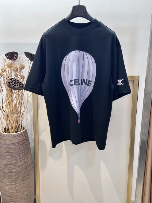 セリーヌtシャツサイズ感Ｎ級品 トップス 純綿 シンプル 男女兼用 ブラック