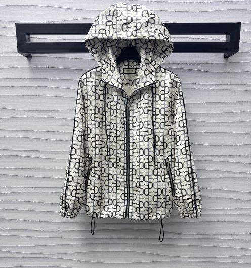 グッチ アウターコピー ジャケット トップス 防風 フード付き 花柄 ホワイト
