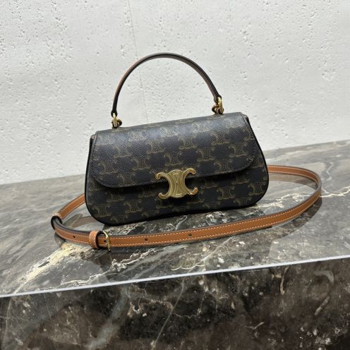 セリーヌバッグ インスタ偽物 斜め掛けバッグ  柔軟 レザー 本革 119533 花柄 ブラウン