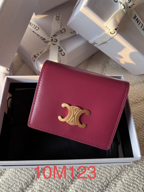 celine 財布 レディース偽物 シンプル 本革 優雅 レザー 小遣い 10M123 ローズレッド