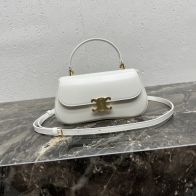 セリーヌバッグ 買取コピー 斜め掛けバッグ 柔らかい 本革 レザー 119533 花柄 ホワイト