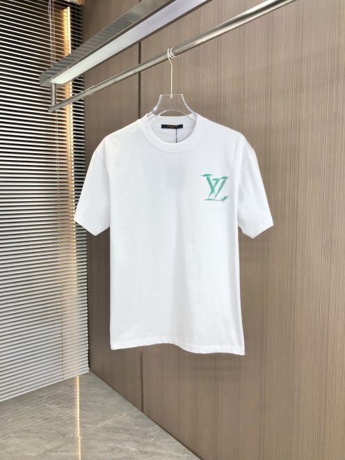 ルイヴィトンtシャツ新作偽物 柔らかい 短袖 純綿 トップス ゆったり ホワイト