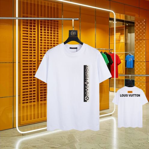 ルイヴィトン レディースtシャツＮ級品 柔らかい 短袖 純綿 トップス 男女兼用 ゆったり ホワイト