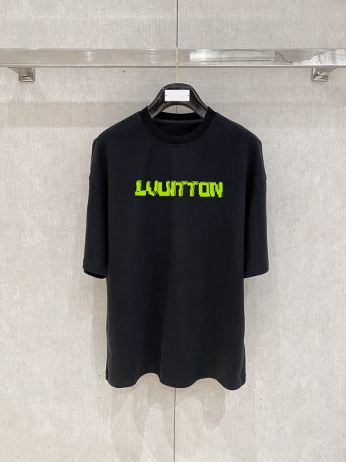 華やかな雰囲気 ルイヴィトンtシャツヤフオクＮ級品 ゆったり 短袖 純綿 トップス ブラック