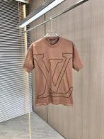 ルイヴィトンtシャツ メンズスーパーコピー 柔らかい 短袖 純綿 トップス ゆったり ブラウン