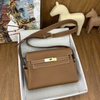 お洒落 エルメスバッグ コーデ偽物 紳士 ビジネス 通勤 斜め掛けバッグ 男女兼用 ブラウン