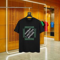 ヴィトン ぬいぐるみ tシャツスーパーコピー 柔らかい 短袖 純綿 トップス 男女兼用 ゆったり ブラック