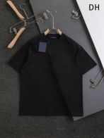 最新到着‼ルイヴィトンtシャツ メンズコピー ゆったり 短袖 純綿 トップス ブラック