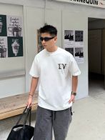 ルイヴィトンtシャツレディース偽物 シンプル 純綿 トップス 半袖 男女兼用 ホワイト