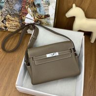 エルメス バッグ ケリー 定価コピー 紳士 ビジネス 通勤 斜め掛けバッグ 男女兼用 グレー