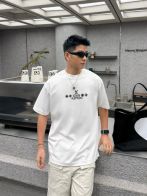 メンズ ルイヴィトンtシャツ偽物 純綿 トップス 半袖 プリント ゆったり ハンサム ホワイト