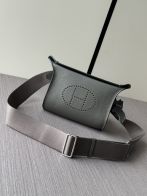 エルメスバッグ 修理偽物 牛革 斜め掛けバッグ レザー 優雅レディ 男女兼用 グレー