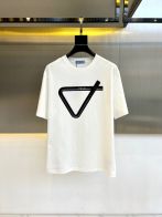大人気 prada t シャツ偽物 半袖 トップス プリント 純綿 男女兼用 ホワイト