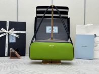 プラダバッグ おすすめコピー ハンドバッグ 実用 通勤 シンプル 本革 レザー グリーン