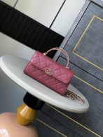 定番人気 シャネルバッグ 小さいスーパーコピー チェーンバッグ 牛革 斜め掛けバッグ レッド
