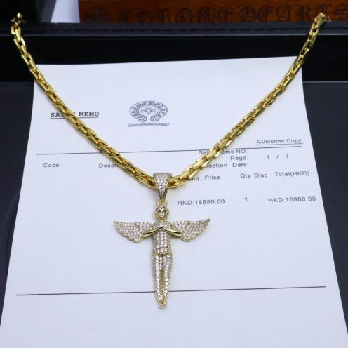 クロムハーツネックレス シリコンコピー 天使 ファッション感 カップル シルバー