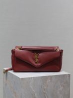 イヴ サン ローラン バックコピー チェーンバッグ 優雅 斜め掛け レザー 本革 734153 レッド