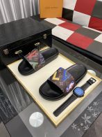 ヴィトン サンダル 厚底スーパーコピー シンプル 上質 ゆったり スリッパ ハンサム ブラック