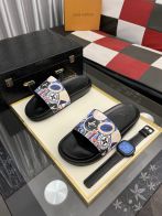 ルイヴィトン 厚底サンダル偽物 シンプル 上質 ゆったり スリッパ ハンサム ブラック