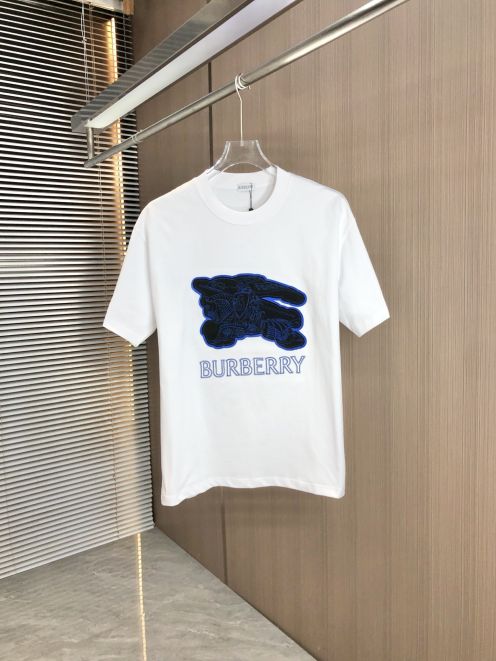 バーバリー クマ t シャツＮ級品 シンプル 純綿 男女兼用 トップス 短袖 プリント ホワイト