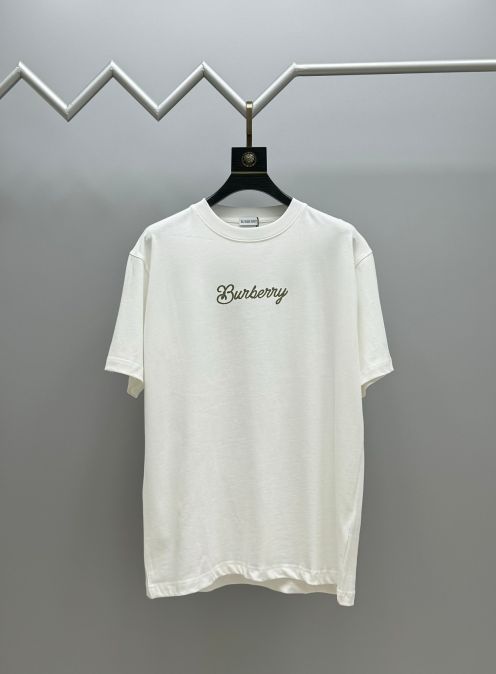 supreme バーバリー t シャツ激安通販 シンプル 純綿Tシャツ 男女兼用 トップス 半袖 ホワイト