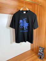 t シャツ メンズ バーバリーコピー 純綿Tシャツ 柔らかい 男女兼用 トップス 短袖 ブラック