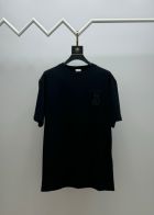 burberry 白 t シャツ偽物 シンプル 純綿Tシャツ トップス 半袖 ブラック