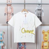 大販売 chanel ロゴ t シャツスーパーコピー ゆったり トップス 純綿 ロゴプリント A009 ホワイト