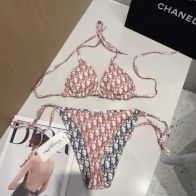 ディオールイメージコピー 水着 セクシー ビキニ 美脚 花柄 優雅レディ ピンク